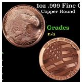 1oz .999 Fine Copper Bullion Round - Flying Eagle