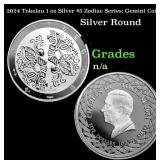 2024 Tokelau 1 oz Silver $5 Zodiac Series: Gemini