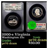 2000-s Virginia Proof Washington Quarter 25c ACG