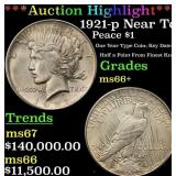 *Highlight* 1921-p Peace Dollar Near Top Pop! $1 m