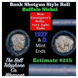 Buffalo Nickel Shotgun Roll in Old Bank Style 