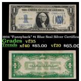 1934 "Funnyback" $1 Blue Seal Silver Certificate G
