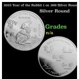 2023 Year of the Rabbit 1 oz .999 Silver Round