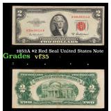 1953A $2 Red Seal United States Note Grades vf++