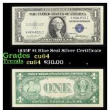 1935F $1 Blue Seal Silver Certificate Grades Choic