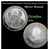 2024 Tokelau 1 oz Silver $5 Zodiac Series: Taurus