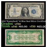 1934 "Funnyback" $1 Blue Seal Silver Certificate G