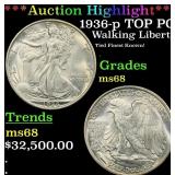 *Highlight* 1936-p Walking Liberty Half Dollar TOP