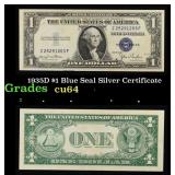 1935D $1 Blue Seal Silver Certificate Grades Choic