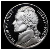 1996-s Proof Jefferson Nickel 5c Grades GEM++ Proo