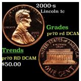 2000-s Proof Lincoln Cent 1c pr70 rd DCAM SEGS