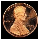 1985-s Proof Lincoln Cent 1c Grades GEM++ Proof De