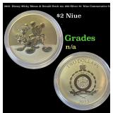 2023  Disney Micky Mouse & Donald Duck 1oz .999 Si