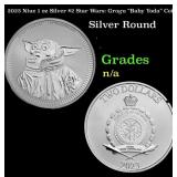 2023 Niue 1 oz Silver $2 Star Wars: Grogu "Baby Yo