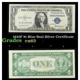 1935F $1 Blue Seal Silver Certificate Grades Selec