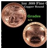 1oz .999 Fine Copper Bullion Round - Right to Bear