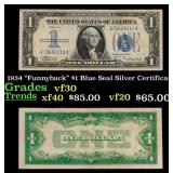 1934 "Funnyback" $1 Blue Seal Silver Certificate G