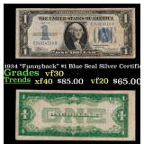 1934 "Funnyback" $1 Blue Seal Silver Certificate G