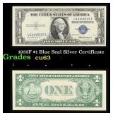1935F $1 Blue Seal Silver Certificate Grades Selec