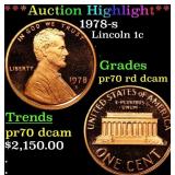 1978-s Proof Lincoln Cent 1c pr70 rd dcam SEGS