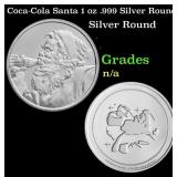 Coca-Cola Santa 1 oz .999 Silver Round