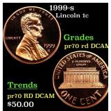 1999-s Proof Lincoln Cent 1c pr70 rd DCAM SEGS