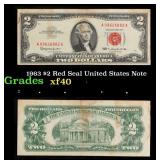 1963 $2 Red Seal United States Note Grades xf