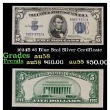 1934B $5 Blue Seal Silver Certificate Grades Choic