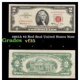 1963A $2 Red Seal United States Note Grades vf++