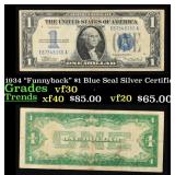 1934 "Funnyback" $1 Blue Seal Silver Certificate G