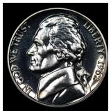 1962 Proof Jefferson Nickel 5c Grades GEM++ Proof