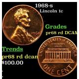1968-s Proof Lincoln Cent 1c pr68 rd DCAM SEGS