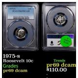 PCGS 1975-s Proof Roosevelt Dime 10c pr69 dcam PCG
