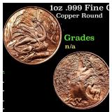 1oz .999 Fine Copper Bullion Round - Nordic Creatu