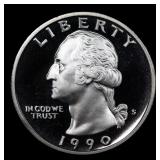 1990-s Proof Washington Quarter 25c GEM++ Proof De