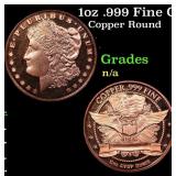 1oz .999 Fine Copper Bullion Round - Morgan Dollar