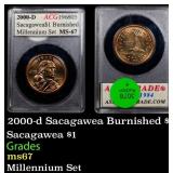 2000-d Sacagawea Burnished $1 ACG