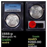 PCGS 1888-p Morgan Dollar 1 ms64 PCGS