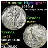 *Highlight* 1939-d Walking Liberty Half Dollar 50c