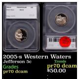 2005-s Western Waters Proof Jefferson Nickel 5c pr