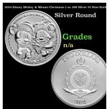 2024 Disney Mickey & Minnie Christmas 1 oz .999 Si