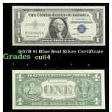 1957B $1 Blue Seal Silver Certificate Grades Choic