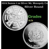 2024 Samoa 1 oz Silver Mr. Monopoly Coin