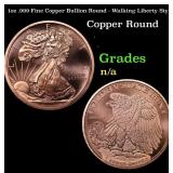1oz .999 Fine Copper Bullion Round - Walking Liber