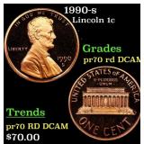 1990-s Proof Lincoln Cent 1c pr70 rd DCAM SEGS