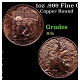 1oz .999 Fine Copper Bullion Round - Nordic Creatu