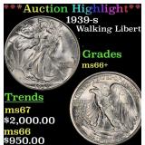 *Highlight* 1939-s Walking Liberty Half Dollar 50c