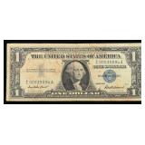 1957 $1 Blue Seal Silver Certificate Grades vf++