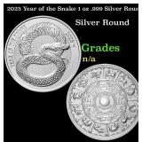2025 Year of the Snake 1 oz .999 Silver Round