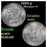 1880-p Morgan Dollar $1 Grades Choice Unc